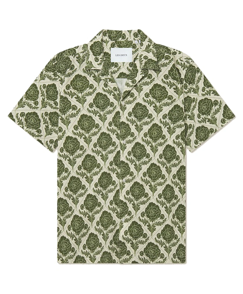 Les Deux Overhemd Lesley Flower Tile Loose Fit