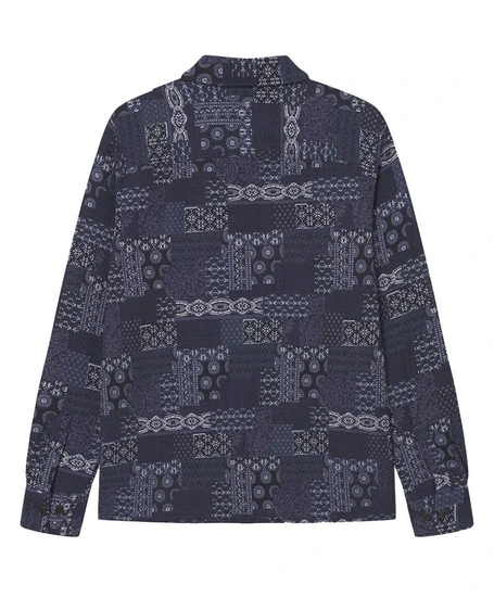 Les Deux Overshirt Layton Contrast Jacquard
