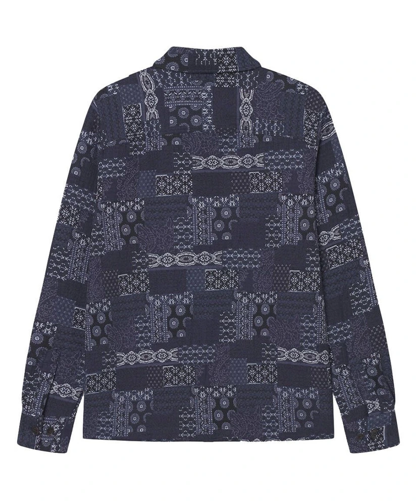 Les Deux Overshirt Layton Contrast Jacquard