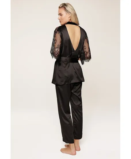 LingaDore Kimono Set Black Boudoir