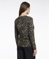 Long sleeve top with gathering at shoulder