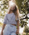 LOOXS 10sixteen Off Shoulder Top Print