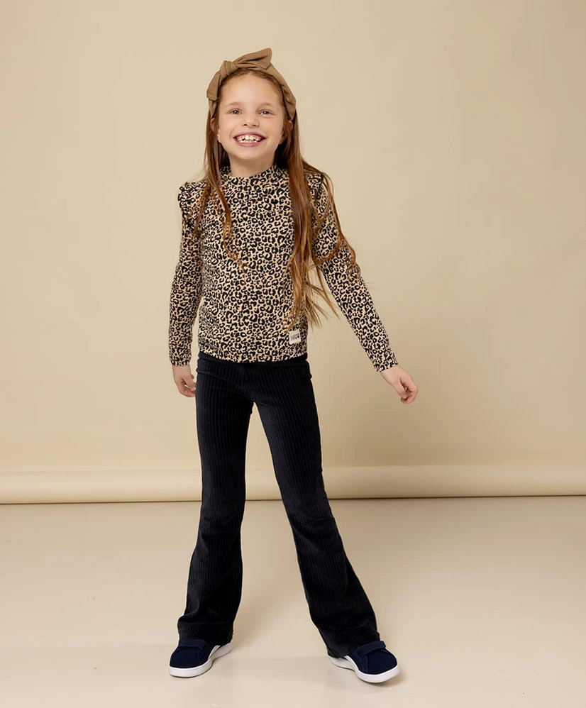 LOOXS Little Flared Broek Effen