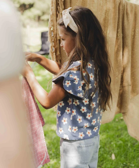 LOOXS Little T-shirt Bloemenprint Ruffle