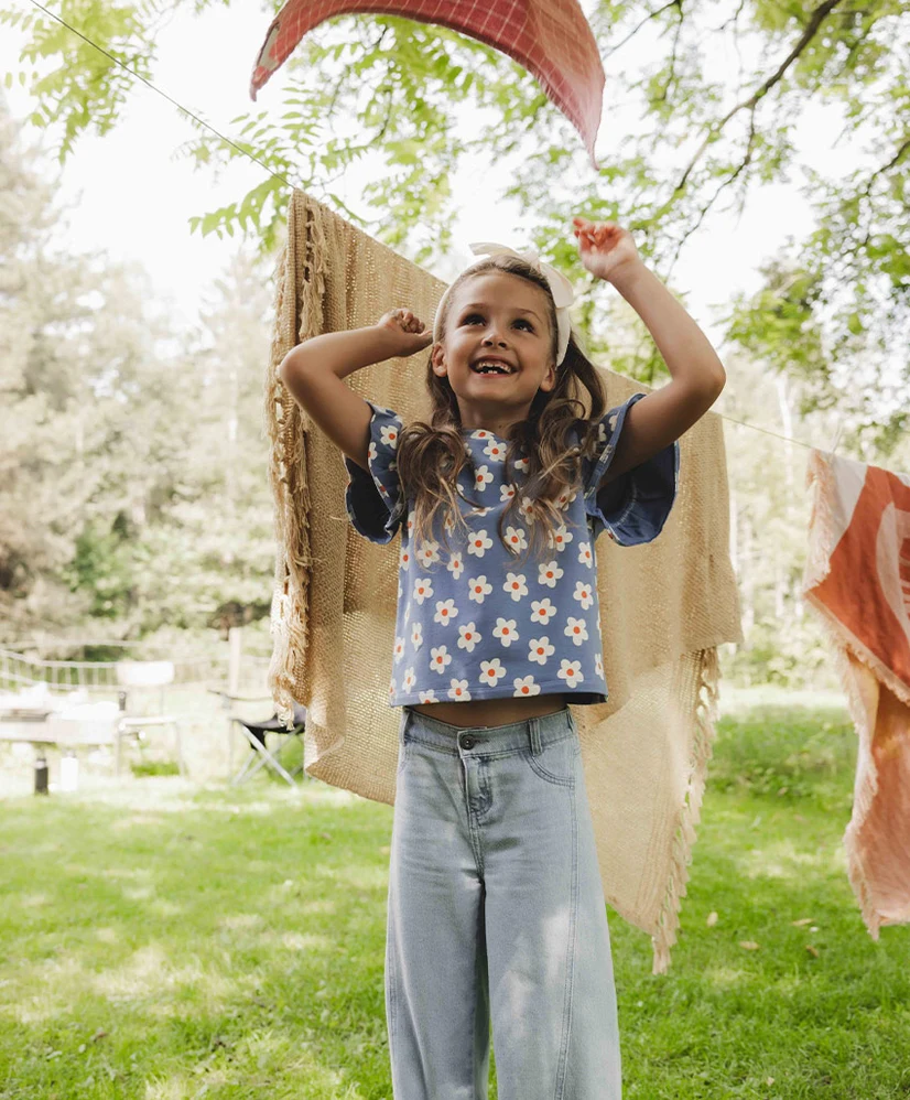 LOOXS Little T-shirt Bloemenprint Ruffle