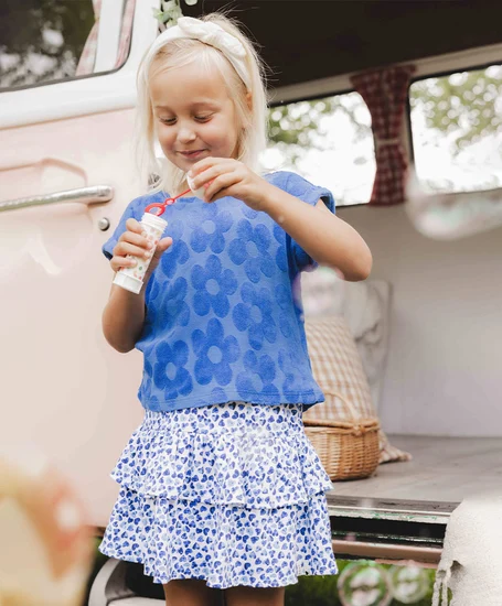LOOXS Little T-shirt Flower Jaquard Terry