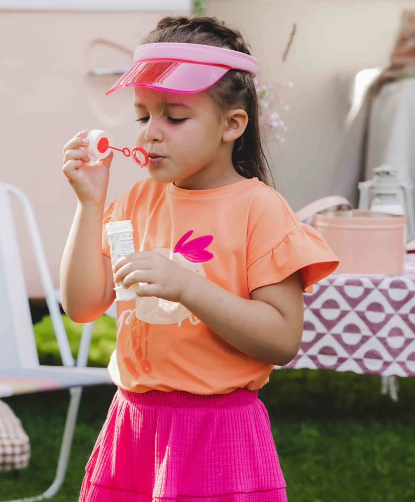 LOOXS Little T-shirt Ruffled La Pêche
