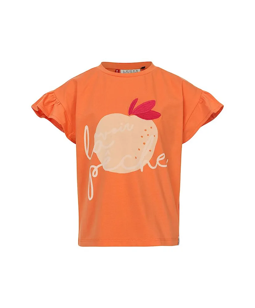 LOOXS Little T-shirt Ruffled La Pêche