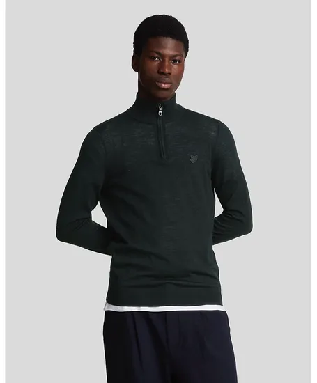 Lyle & Scott Half Zip Trui Tonal Eagle