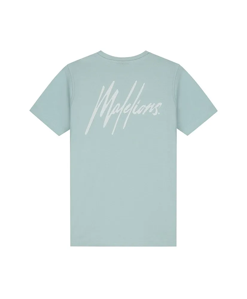 Malelions Junior T-shirt Striped Signature