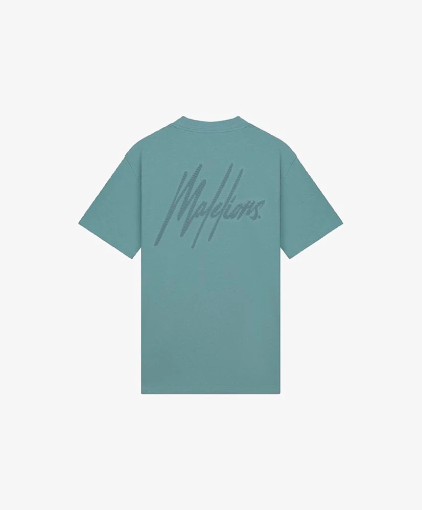 Malelions T-shirt Striped Signature