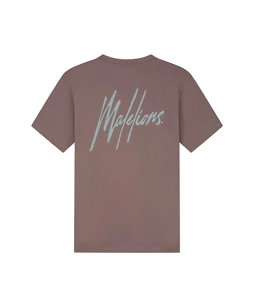 Malelions T-shirt Striped Signature