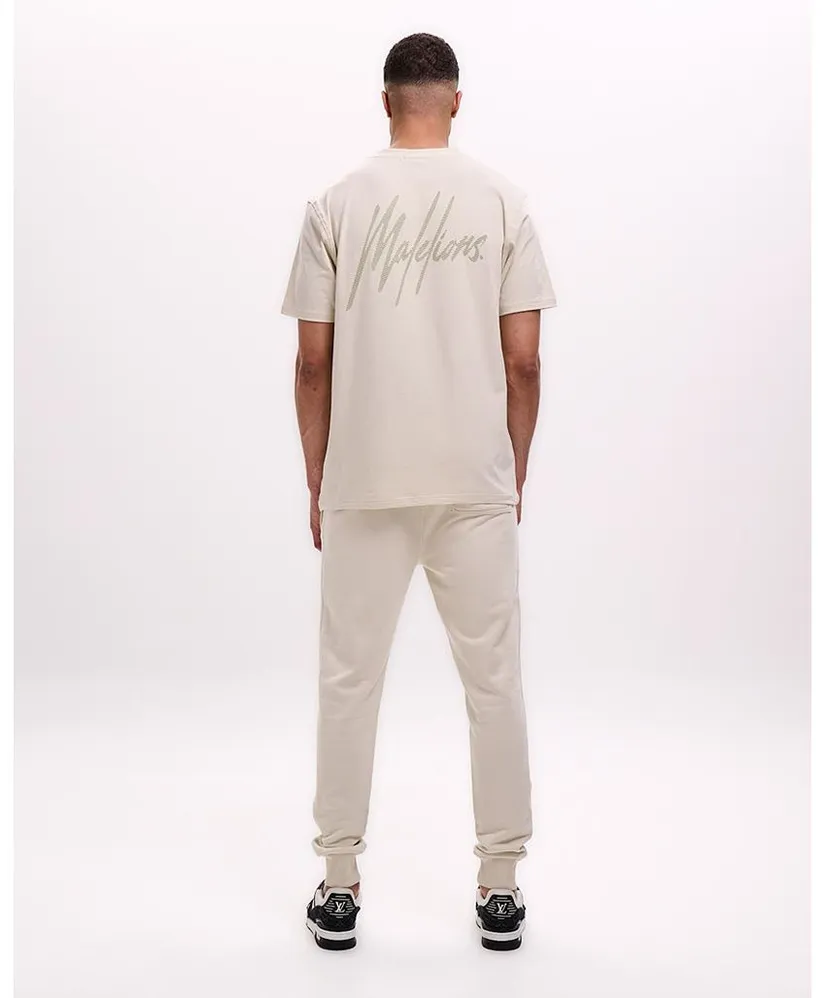 Malelions T-shirt Striped Signature