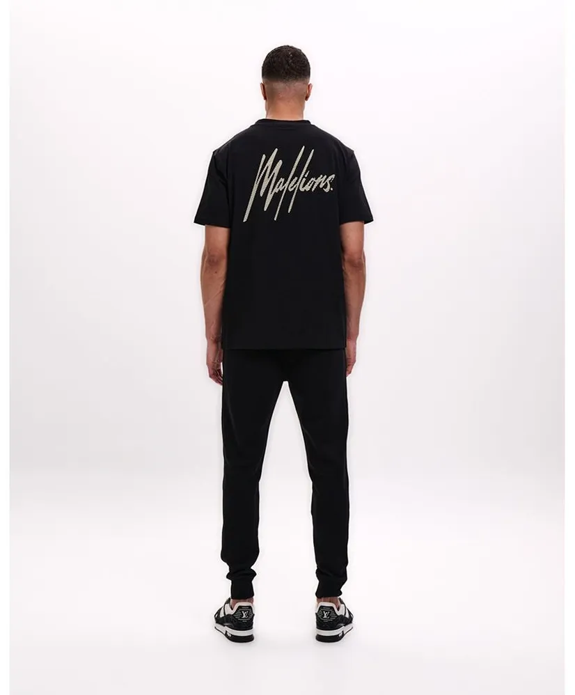 Malelions T-shirt Striped Signature