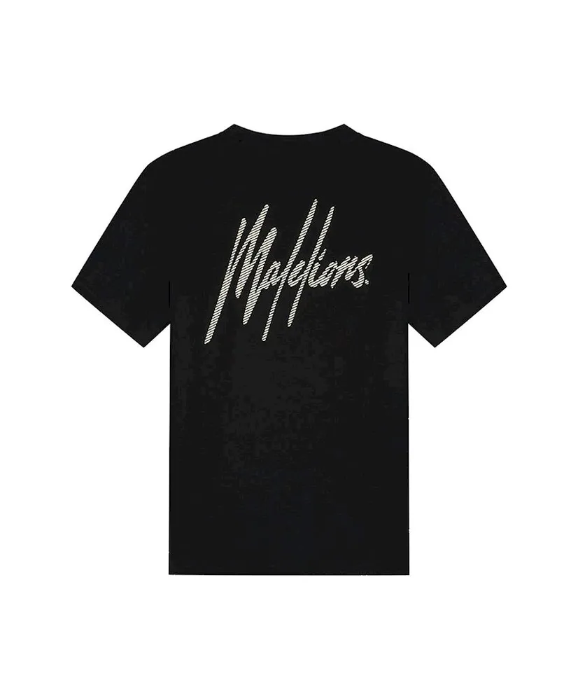 Malelions T-shirt Striped Signature