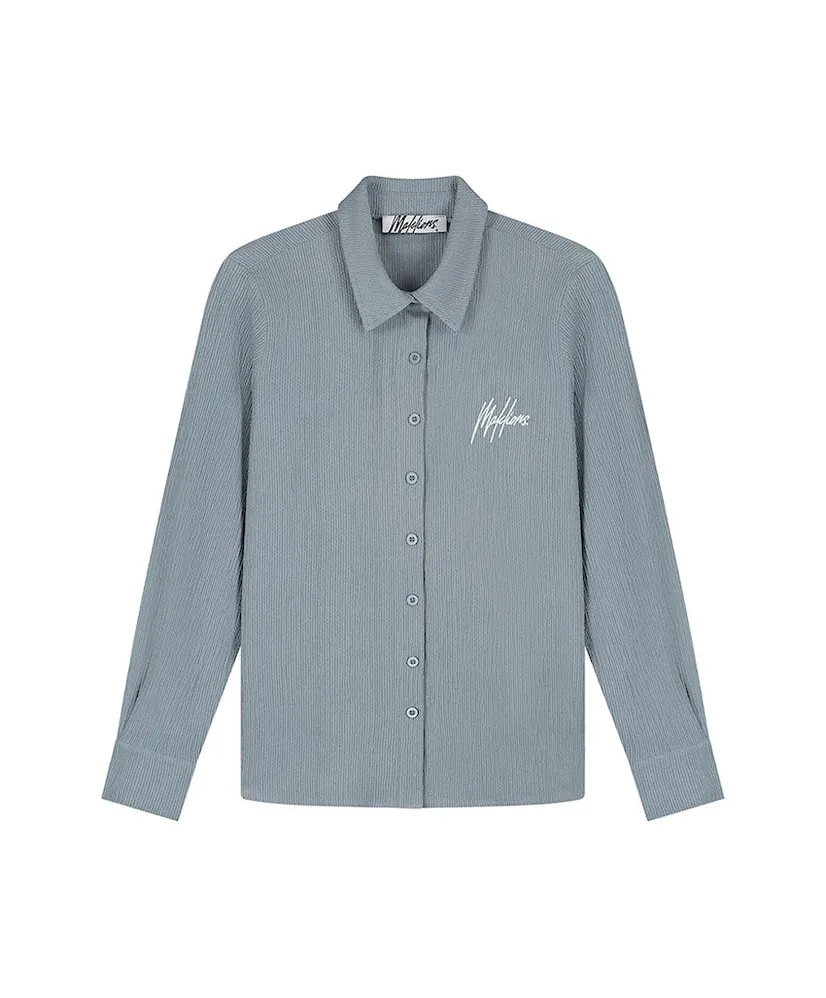 Malelions Women Blouse Seersucker