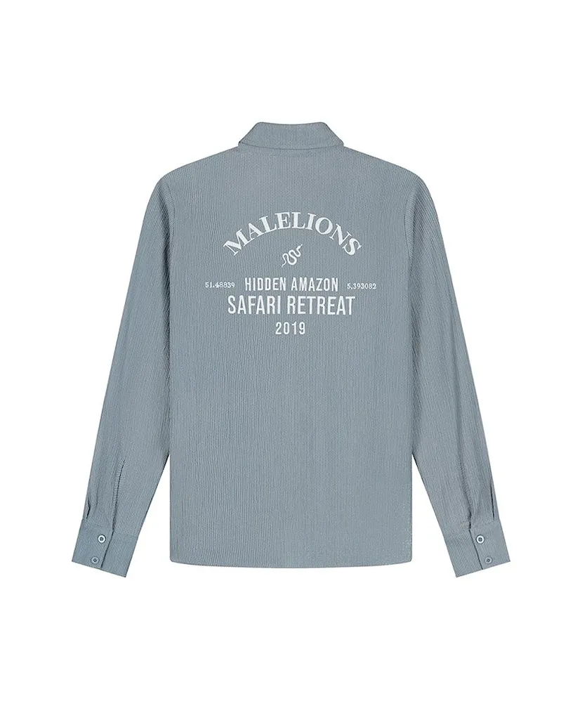 Malelions Women Blouse Seersucker
