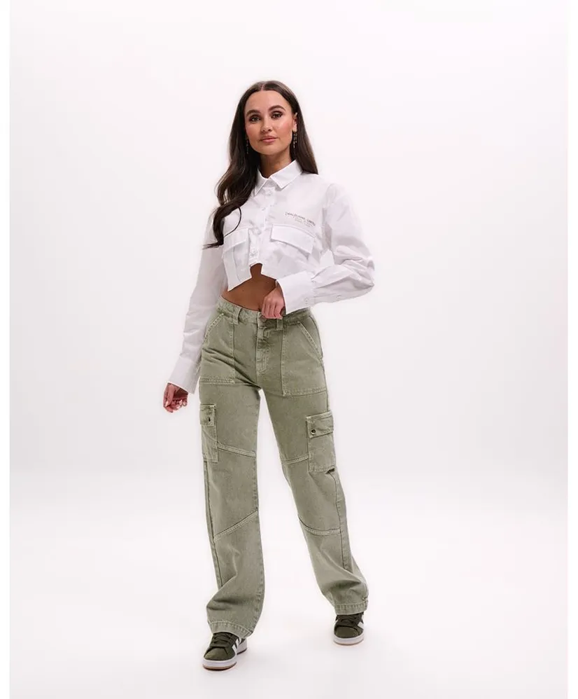 Malelions Women Cargo Jeans Straight Leg