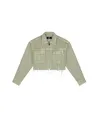 Malelions Women Cargo Spijkerjack Cropped