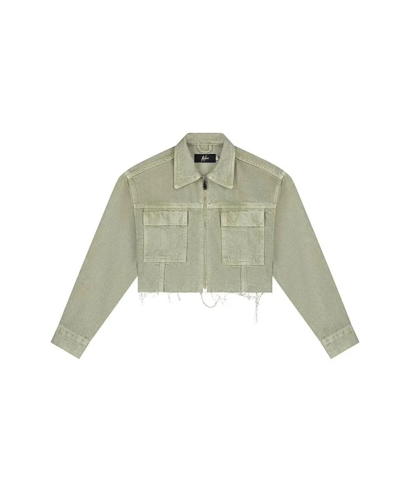 Malelions Women Cargo Spijkerjack Cropped