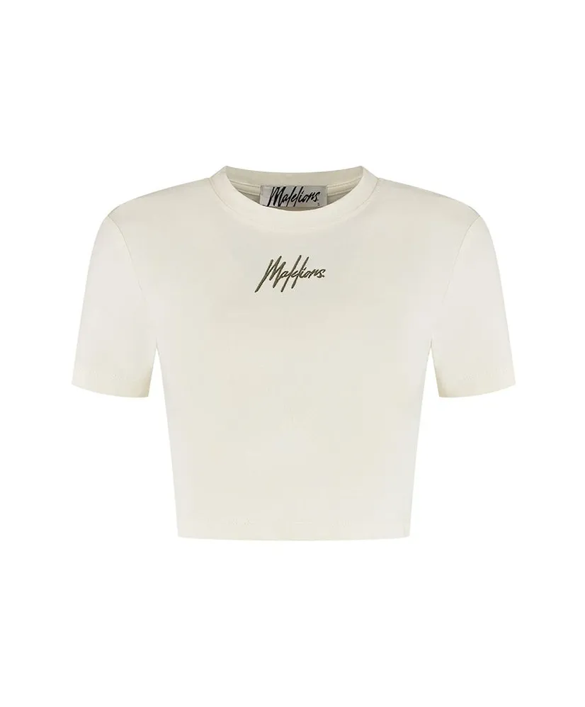 Malelions Women Cropped T-shirt Signature
