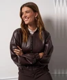 Mayte faux leather bomber