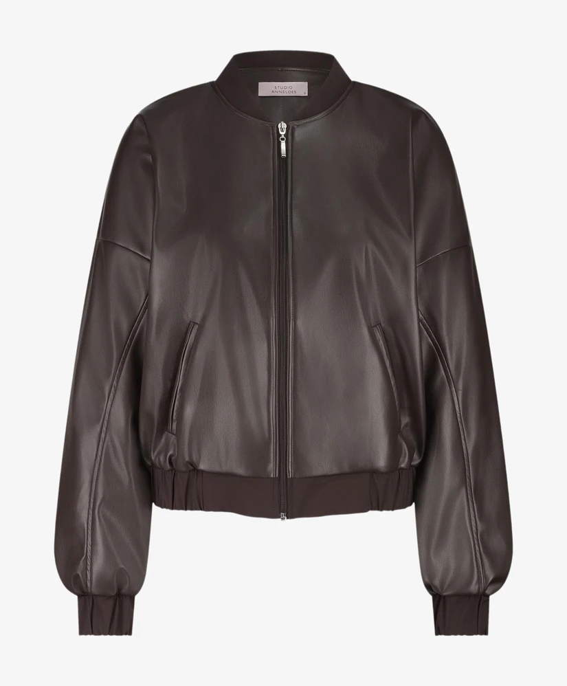 Mayte faux leather bomber