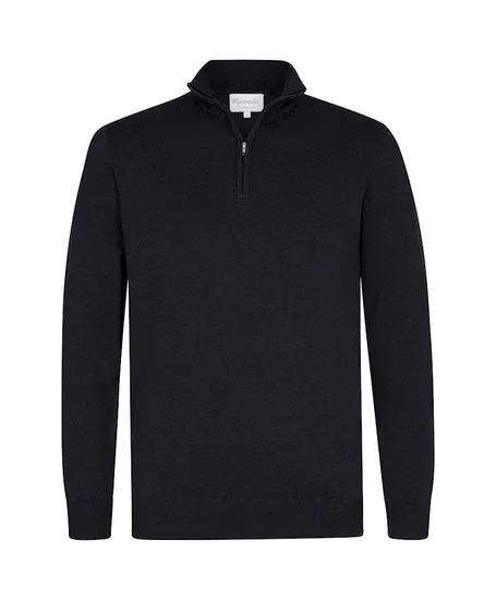 Michaelis Half Zip Trui Effen