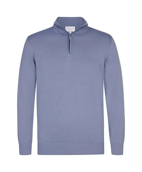 Michaelis Half Zip Trui Effen