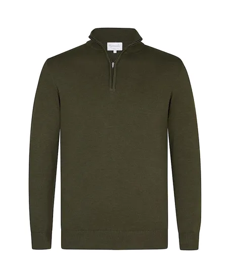 Michaelis Half Zip Trui Effen