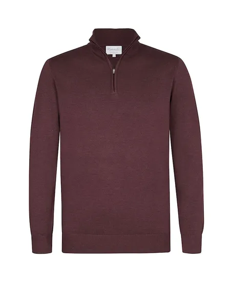 Michaelis Half Zip Trui Effen