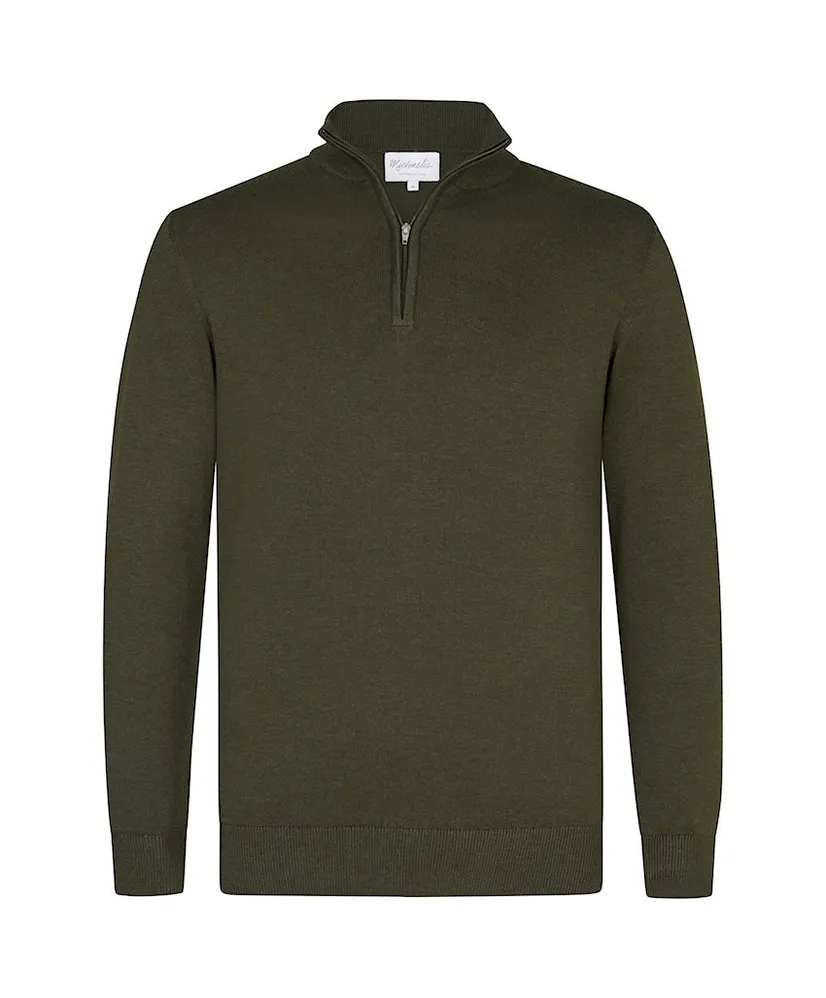 Michaelis Half Zip Trui Effen