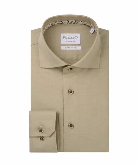 Michaelis Overhemd Effen Slim Fit