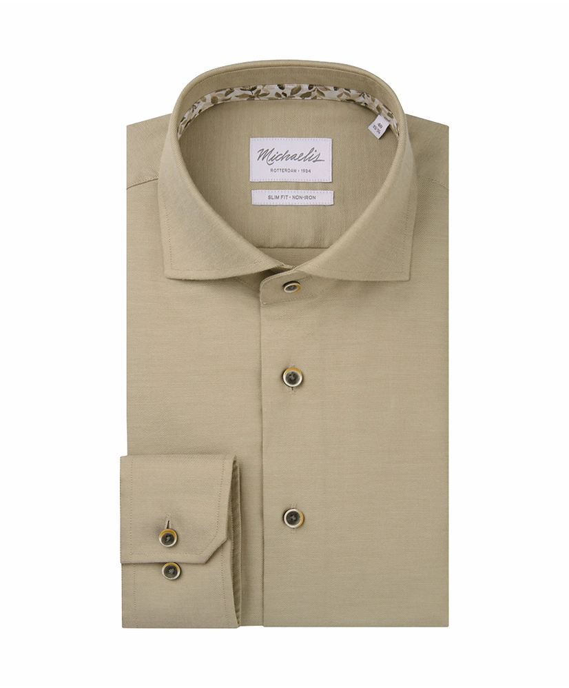 Michaelis Overhemd Effen Slim Fit