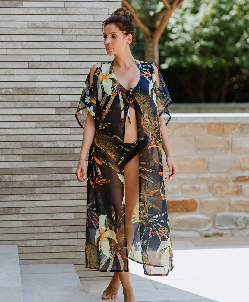 Mila Beach Kaftan Bloemenprint