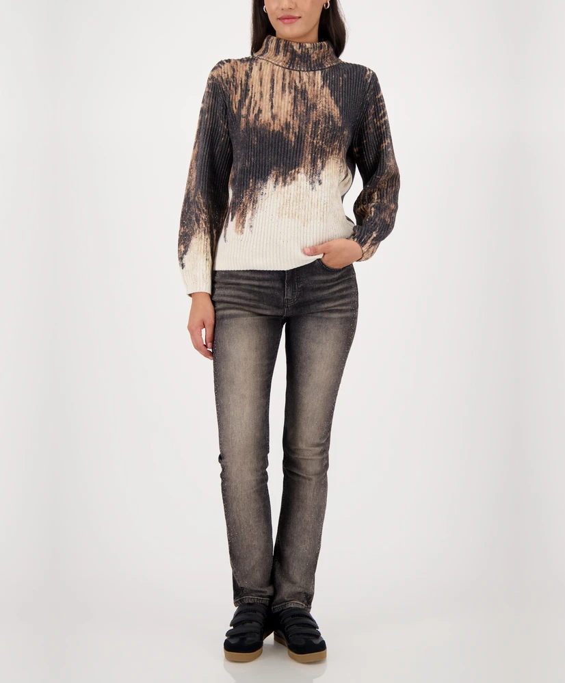 Monari Jeans Straight Fit Rhinestones