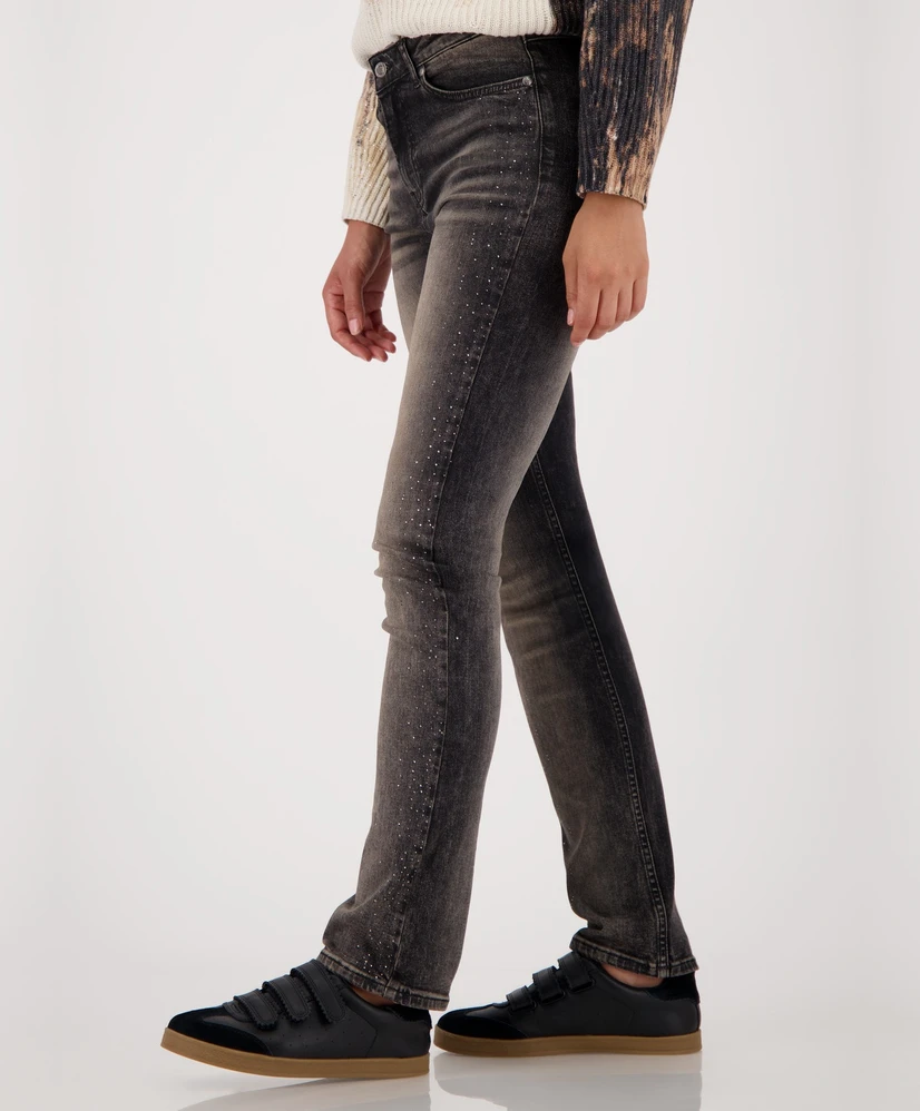 Monari Jeans Straight Fit Rhinestones