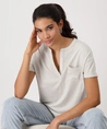 Monari T-shirt Effen V-Hals