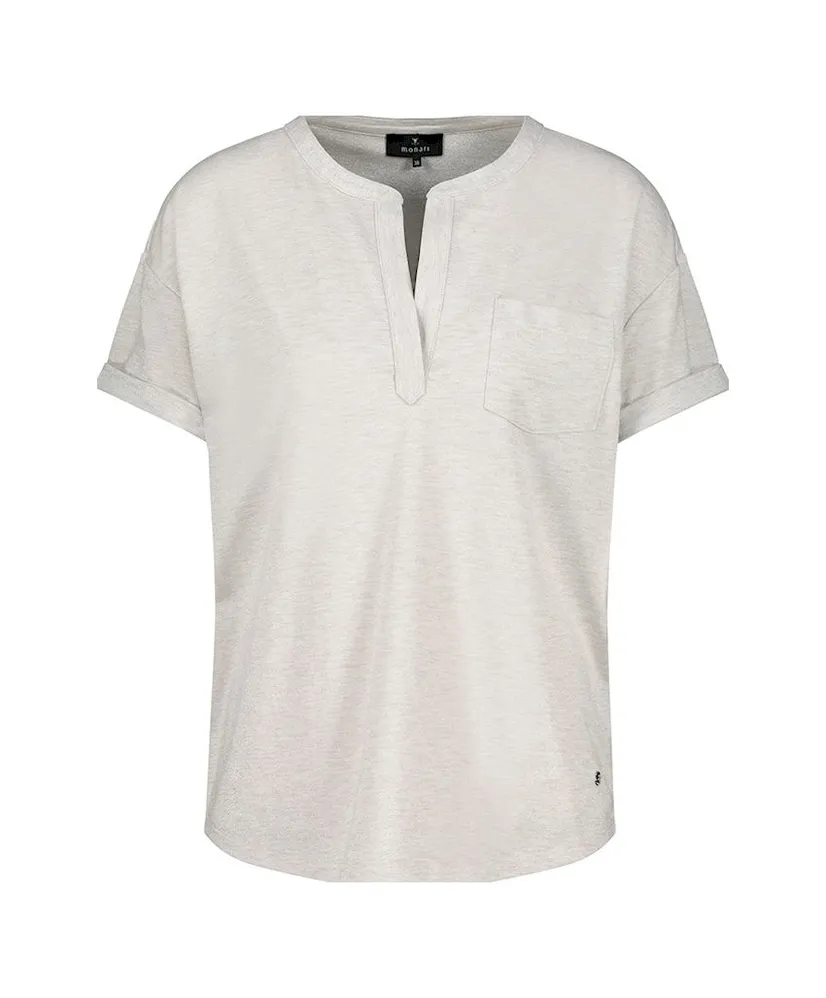 Monari T-shirt Effen V-Hals