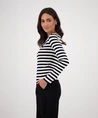 Monari T-shirt Gestreept Strass