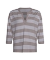 Monari T-shirt Gestreept V-hals