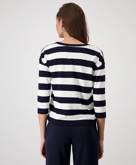 Monari T-shirt Gestreept V-hals