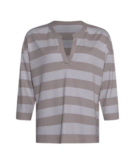 Monari T-shirt Gestreept V-hals