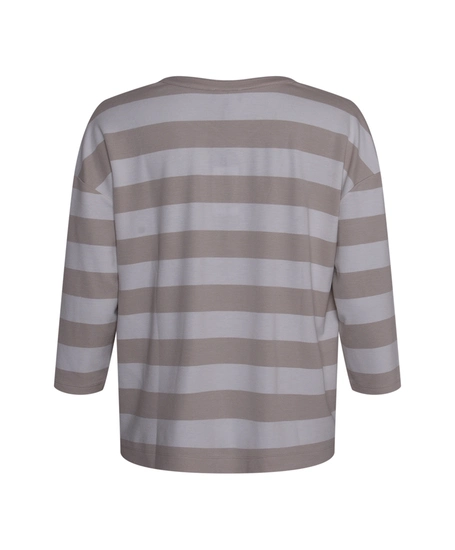 Monari T-shirt Gestreept V-hals