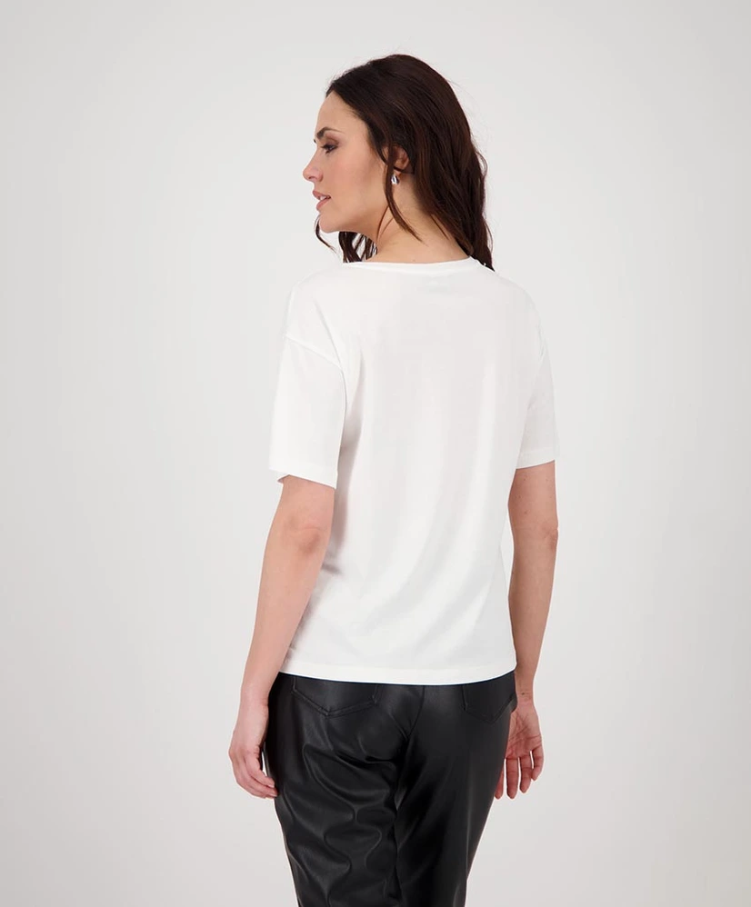 Monari T-shirt Glitteropdruk