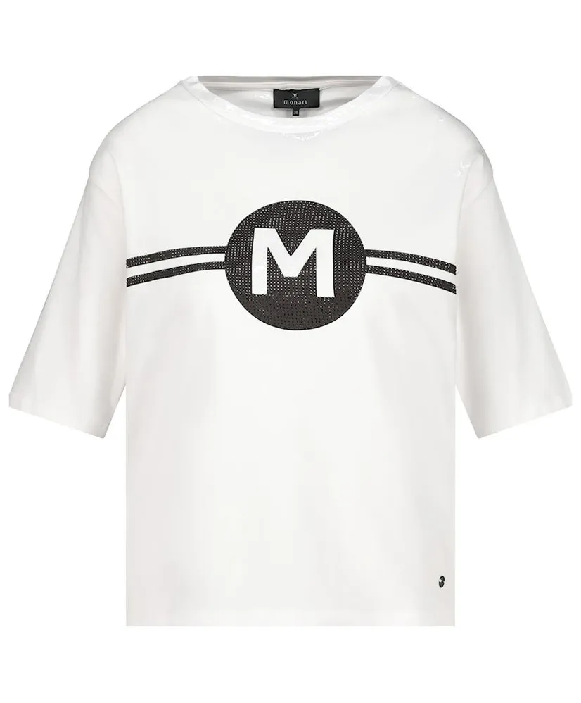 Monari T-shirt Logo Strass