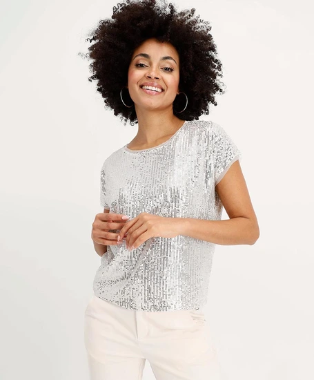 Monari T-Shirt Pailletten