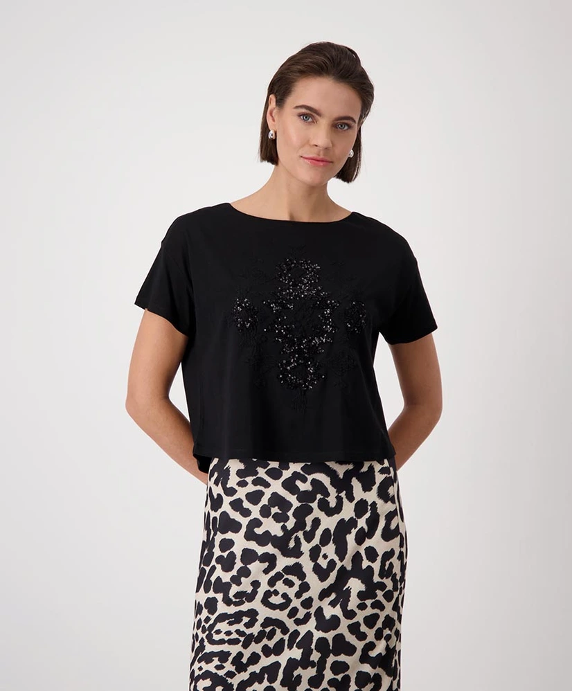 Monari T-Shirt Pailletten