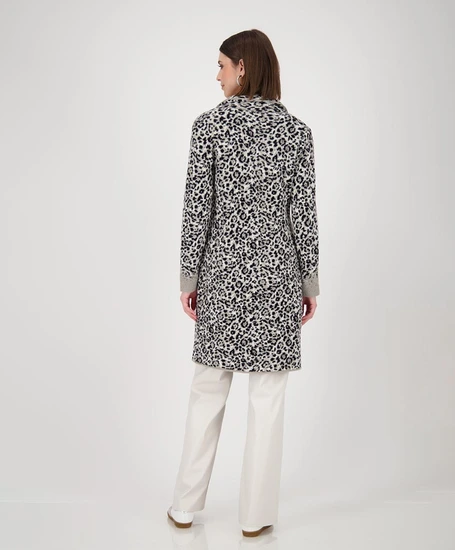 Monari Vest Gebreid Leopard