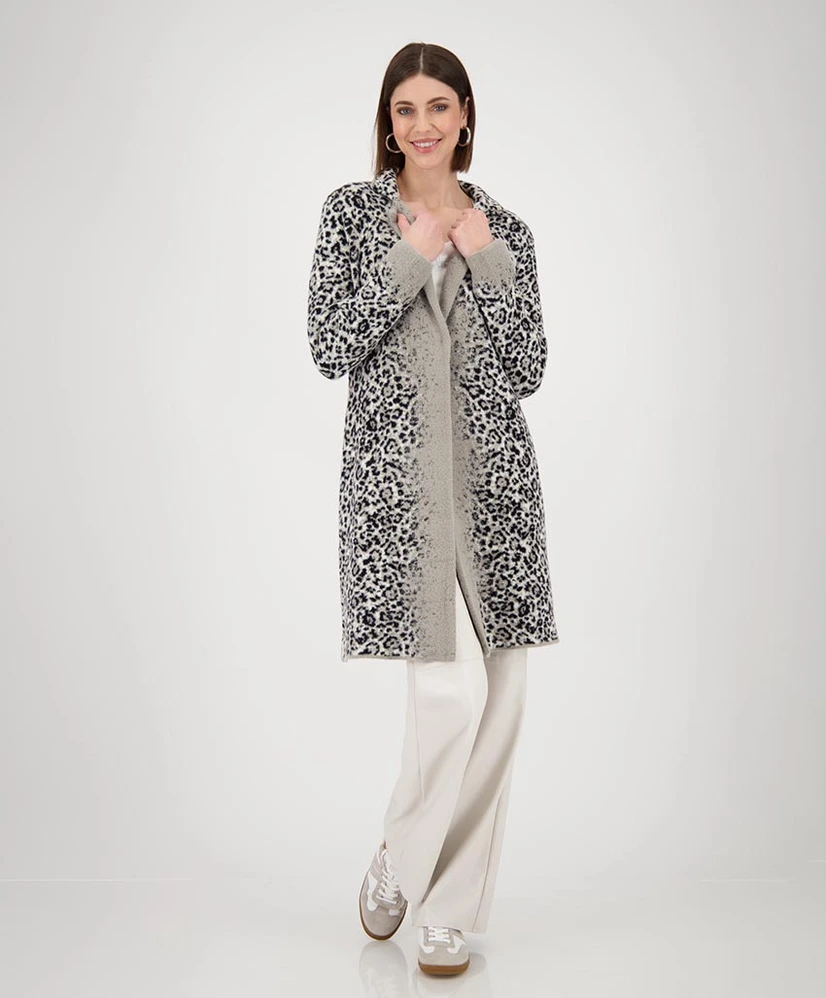 Monari Vest Gebreid Leopard